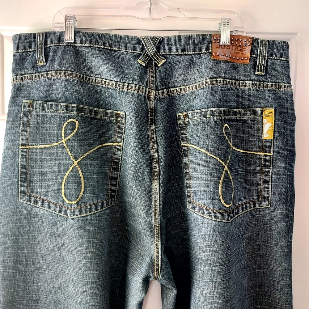 Vintage Justice Men's Blue Jeans Sz 44 - Picture 8 of 10